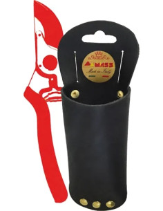 PORTA FORBICI IN CUOIO ARTIGIANALE BORCHIATO - Senza Marca