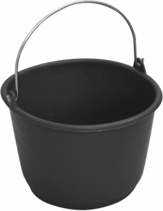 SECCHIO GRADUATO LT.18 NERO  - Senza Marca