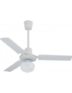VENTILATORE DA SOFFITTO 3 PALE BIANCO C/LUCE ZFS8093 - Senza Marca