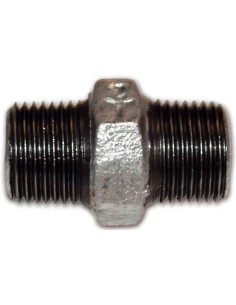 RACCORDO GHISA ZINCATO NIPPLO DOPPIO FIL  - Senza Marca