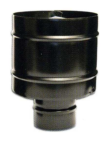 FUMAIOLO ANTIVENTO TUBO STUFA PELLET ACCIAIO INOX NERO - Senza Marca | Utensili Store