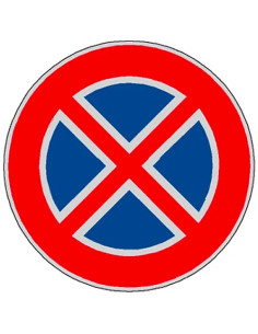 SEGNALETICA "DIVIETO DI FERMATA" FIG 75 CERCHIO - Senza Marca