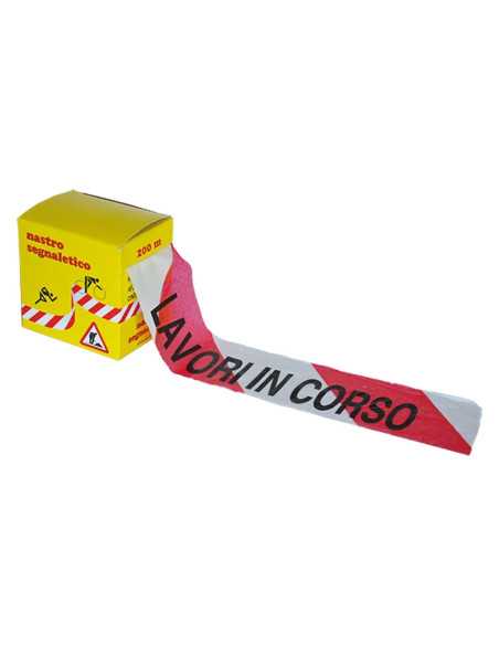 NASTRO SEGNALETICO 'LAVORI IN CORSO' - Senza Marca | Utensili Store