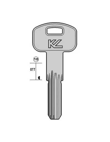 CHIAVE KEYLINE PUNZONATA SEC12 SECUREMME - KEYLINE | Utensili Store