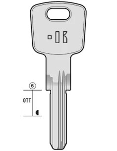 CHIAVE KEYLINE PUNZONATE SERRATURE A CIL. - KEYLINE