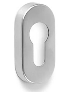 BOCCHETTA OVALE FORO YALE ALLUMINIO ARGENTO SATINATO - VI.TEL.