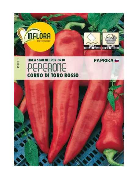 SEMI ORTO PEPERONE CORNO TORO ROSSO - Senza Marca | Utensili Store