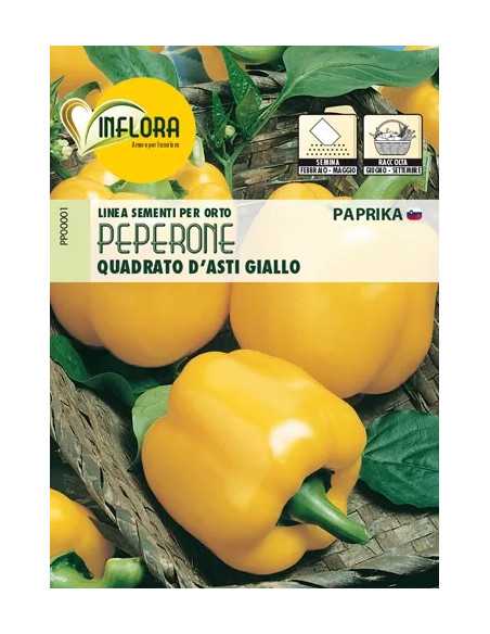 SEMI ORTO PEPERONE QUADRATO GIALLO - Senza Marca | Utensili Store