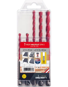 PUNTE SERIE UNIVERSALI PROFI MULTICUT SPM 5 SDS PLUS 5PZ ALPEN - ALPEN