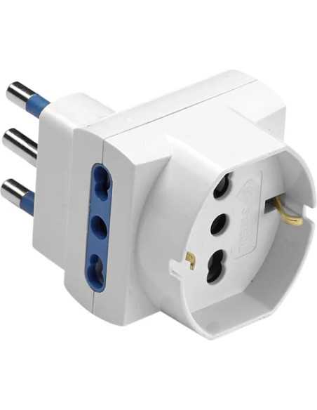 ADATTATORE TRIPLO SALVASP. SCHUKO 16A BIANCO MAURER - MAURER | Utensili Store
