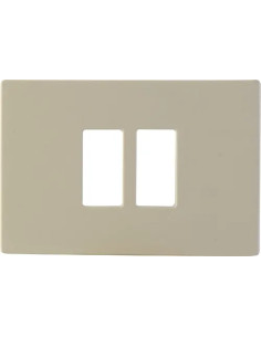 COPRINTERRUTTORE VENUS AVORIO 2 POSTI MAURER X SCATOLA TONDA - Senza Marca