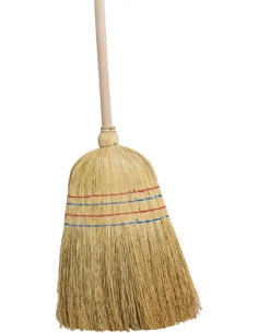 SCOPA IN SAGGINA CON MANICO  - Senza Marca