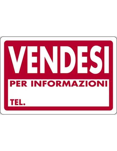 SEGNALETICA D'INFORMAZIONE 'VENDESI' - STAMPLAST | Utensili Store