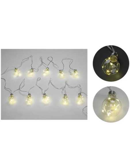 NATALE - LUCI 10 LAMPADE DECOR. MICROLED L.BIANCA CALDA INT/EST MAURER - MAURER | Utensili Store