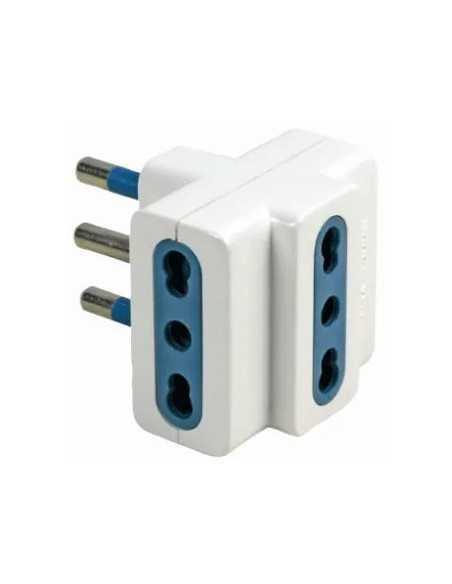 ADATTATORE TRIPLO 16A BIANCO MAURER - MAURER | Utensili Store