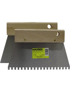 SPATOLA CONICA C/MANICO LEGNO DENTI SEGA MAURER - MAURER