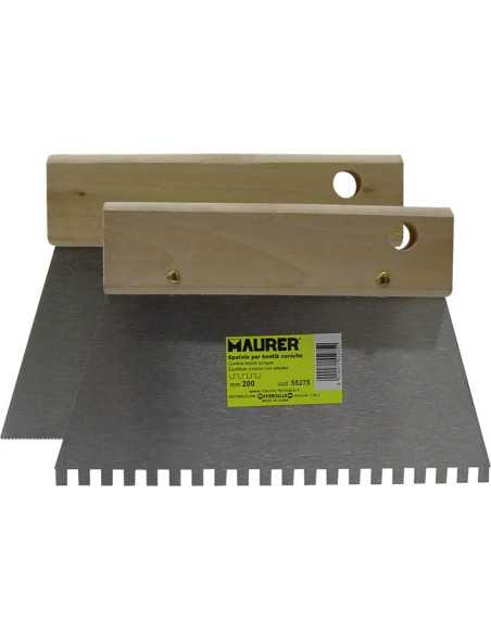 SPATOLA CONICA C/MANICO LEGNO 200MM GRECA 5X7 - MAURER | Utensili Store