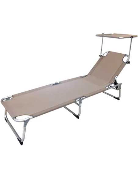 LETTINO SPIAGGIA ALLUMINIO TORTORA PAPILLON PARASOLE E MANIGLIA - PAPILLON | Utensili Store