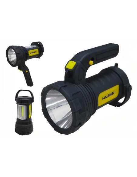 TORCIA PROIETTORE LED A BATTERIA 3AA 3 IN 1 - MAURER | Utensili Store