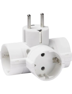 ADATTATORE 3 PRESE SCHUKO + SPINA SCHUKO - MAURER