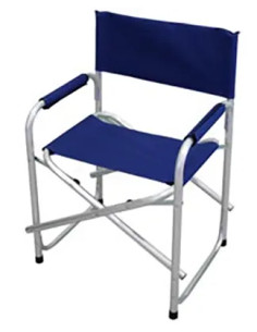 SEDIA REGISTA ALLUMINIO SPIAGGIA BLU  - Senza Marca