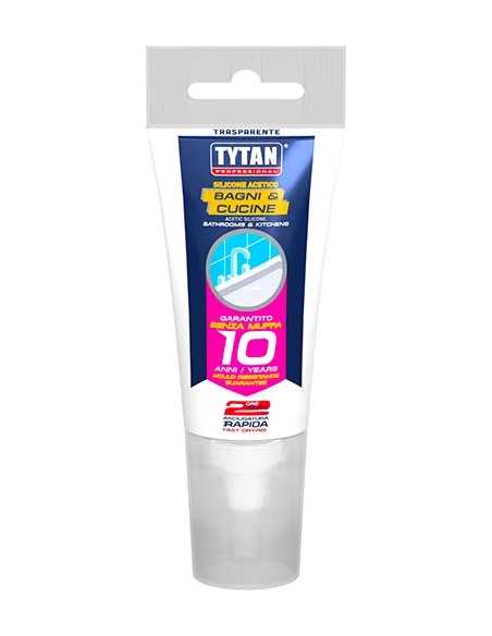 SILICONE ACETICO ANTIMUFFA TRASPARENTE BAGNI & CUCINE - Senza Marca | Utensili Store