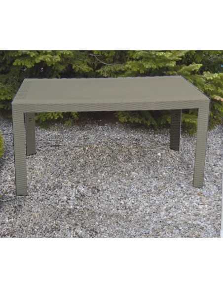 TAVOLO RESINA RETTANG. URANO TORTORA SIMILRATTAN - Senza Marca | Utensili Store