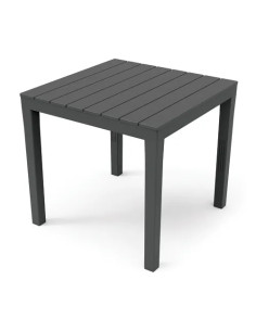 TAVOLO RESINA QUADRATO 'BALI' ANTRACITE - Senza Marca