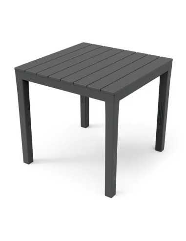 TAVOLO RESINA QUADRATO 'BALI' ANTRACITE - Senza Marca | Utensili Store