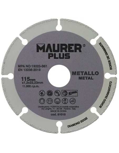 DISCO TAGLIO UNIVERSALE P/METALLO - MAURER-PLUS | Utensili Store
