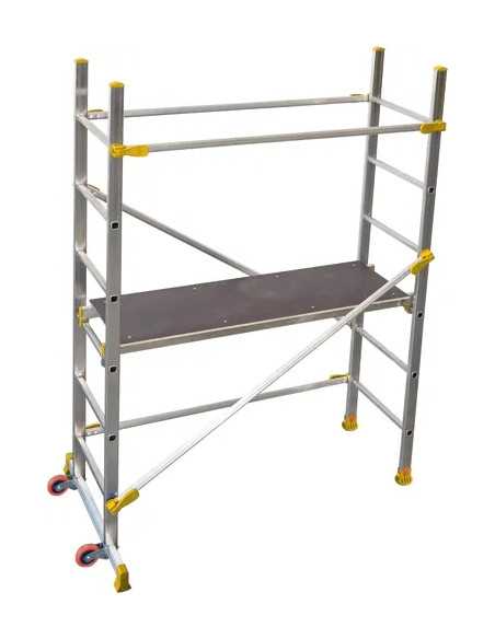 TRABATTELLO ALLUMINIO RAPIDO MONTAGGIO C/PIANO E RUOTE - MAURER | Utensili Store