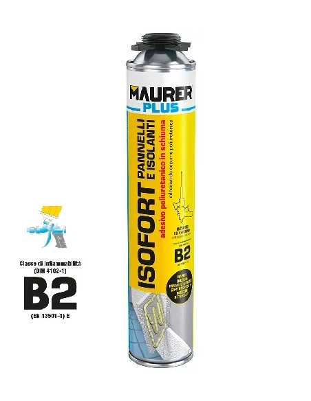 SCHIUMA POLIURETANICA X PISTOLA MAURER PLUS 750ML - MAURER-PLUS | Utensili Store