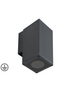 APPLIQUE DA PARETE GLAMOUR GRIGIA QUADRA GU10 - PAPILLON