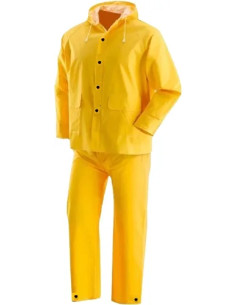 IMPERMEABILE LAVORO PVC PESANTE COMPLETO GIALLO XXL MAURER - MAURER