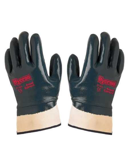 GUANTI LAVORO NITRILE BLU HYCRON - Senza Marca | Utensili Store