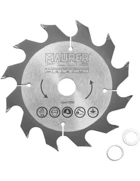 LAMA WIDIA LEGNO Ø150MM MAURER PLUS Z12F20/16 - MAURER-PLUS | Utensili Store