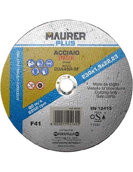 MOLA TAGLIO ACCIAIO INOX - MAURER-PLUS | Utensili Store