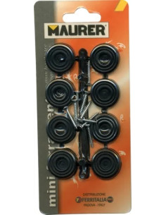 GOMMINI SOTTOSEDIA CON VITI NERO MAURER BL.8PZ - MAURER