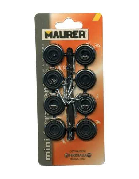 GOMMINI SOTTOSEDIA CON VITI NERO MAURER BL.8PZ - MAURER | Utensili Store