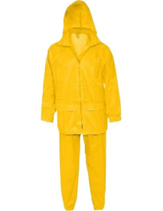 IMPERMEABILE LAVORO POLIESTERE/PVC COMPLETO GIALLO XL - MAURER