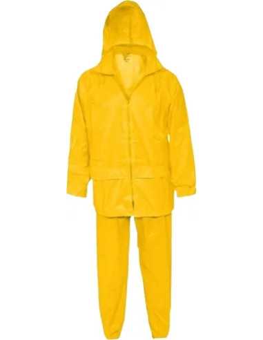 IMPERMEABILE LAVORO POLIESTERE/PVC COMPLETO GIALLO XXL MAURER - MAURER | Utensili Store