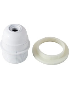 PORTALAMPADA FILETTO PARZ.+GHIERA E27 BIANCO MAURER - MAURER