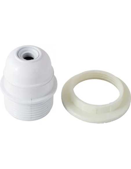 PORTALAMPADA FILETTO PARZ.+GHIERA E27 BIANCO MAURER - MAURER | Utensili Store