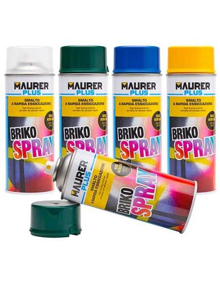 BRIKO SPRAY MAURER PLUS 400ML ARGENTO 800° ALTA TEMP. - MAURER-PLUS | Utensili Store