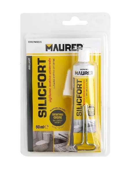SILICONE ACETICO SILICFORT MAURER 60ML BIANCO TUBETTO - MAURER | Utensili Store