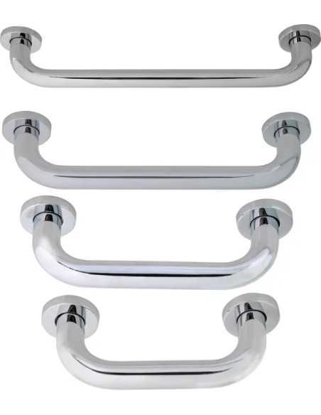 MANIGLIONE SOSTEGNO BAGNO DIRITTO ACCIAIO INOX "AQUA" 19CM MAURER - MAURER | Utensili Store