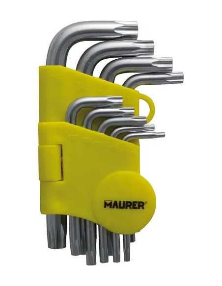 CHIAVI TORX MASCHIO IN SERIE MAURER 9PZ CV - CF. BLISTER - MAURER | Utensili Store