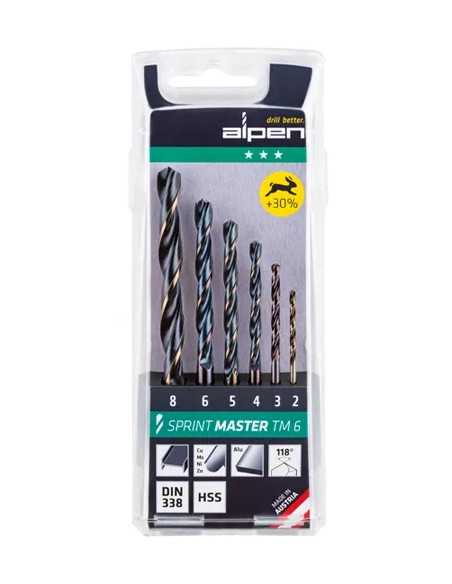 PUNTE SERIE METALLO HSS SPRINT MASTER TM 6 - ALPEN | Utensili Store