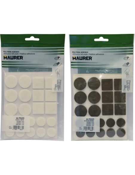 FELTRINI ADESIVI MARRONE ASSORTITI MAURER - CF. BLISTER - 25 | Utensili Store