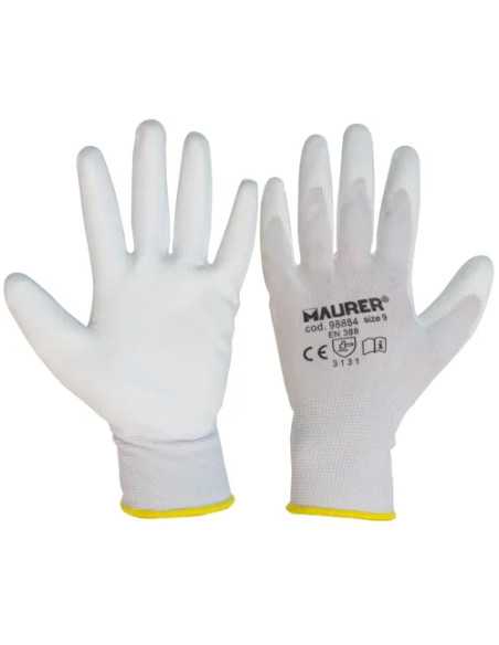 GUANTI LAVORO POLIURETANO BIANCO 'SEATTLE' - MAURER | Utensili Store